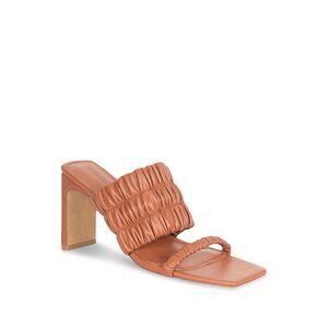 JONATHAN SIMKHAI Womens Cinnamon Brown Felix Block Heel Slip On Heeled Sandal 39